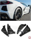 Carbon Flash Metallic Front & Rear Side Splash Guards Mud Flap Pair for Chevrolet Corvette C8 H39249