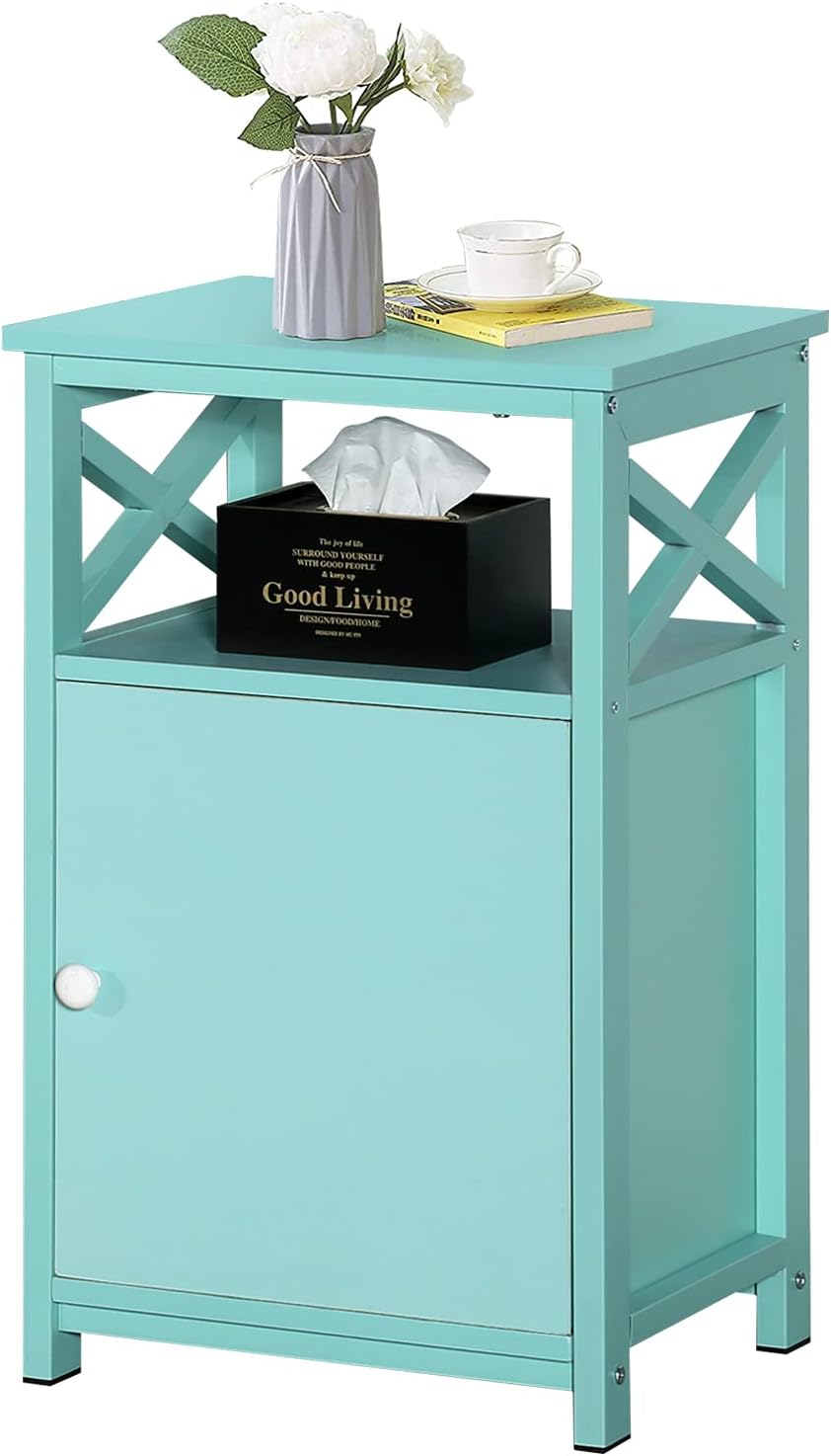 Rustic Brown End Storage Cabinet and Drawer Nightstand K95230