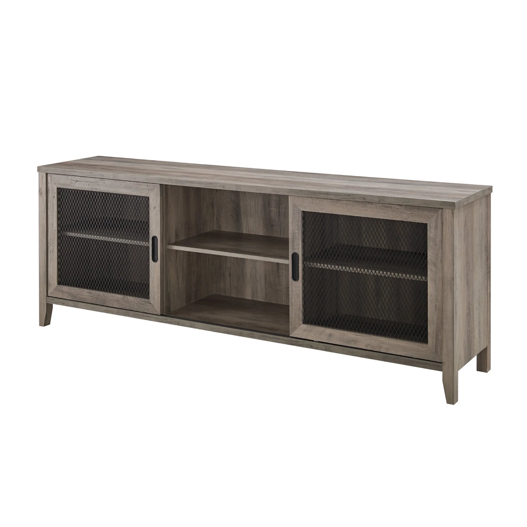 Grey Wash Sliding Door TV Stand H269794