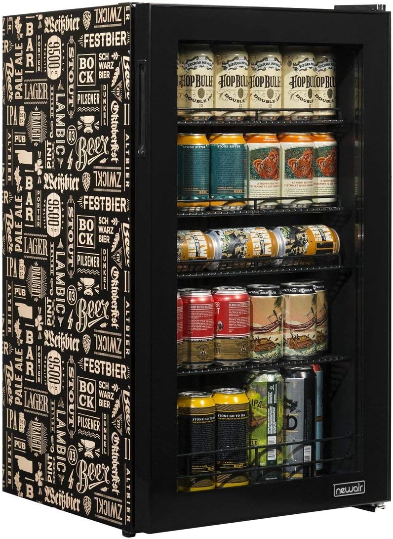 126 Can Capacity Glass Door Beverage Refrigerator I48070