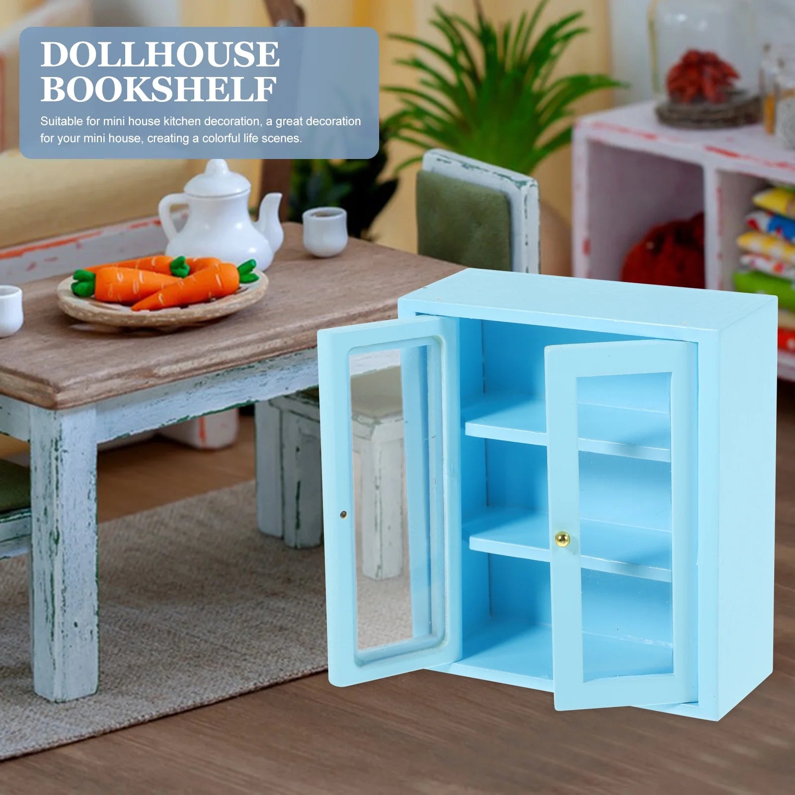 Wooden Miniature Cabinet Model Tiny House Ornament Y383