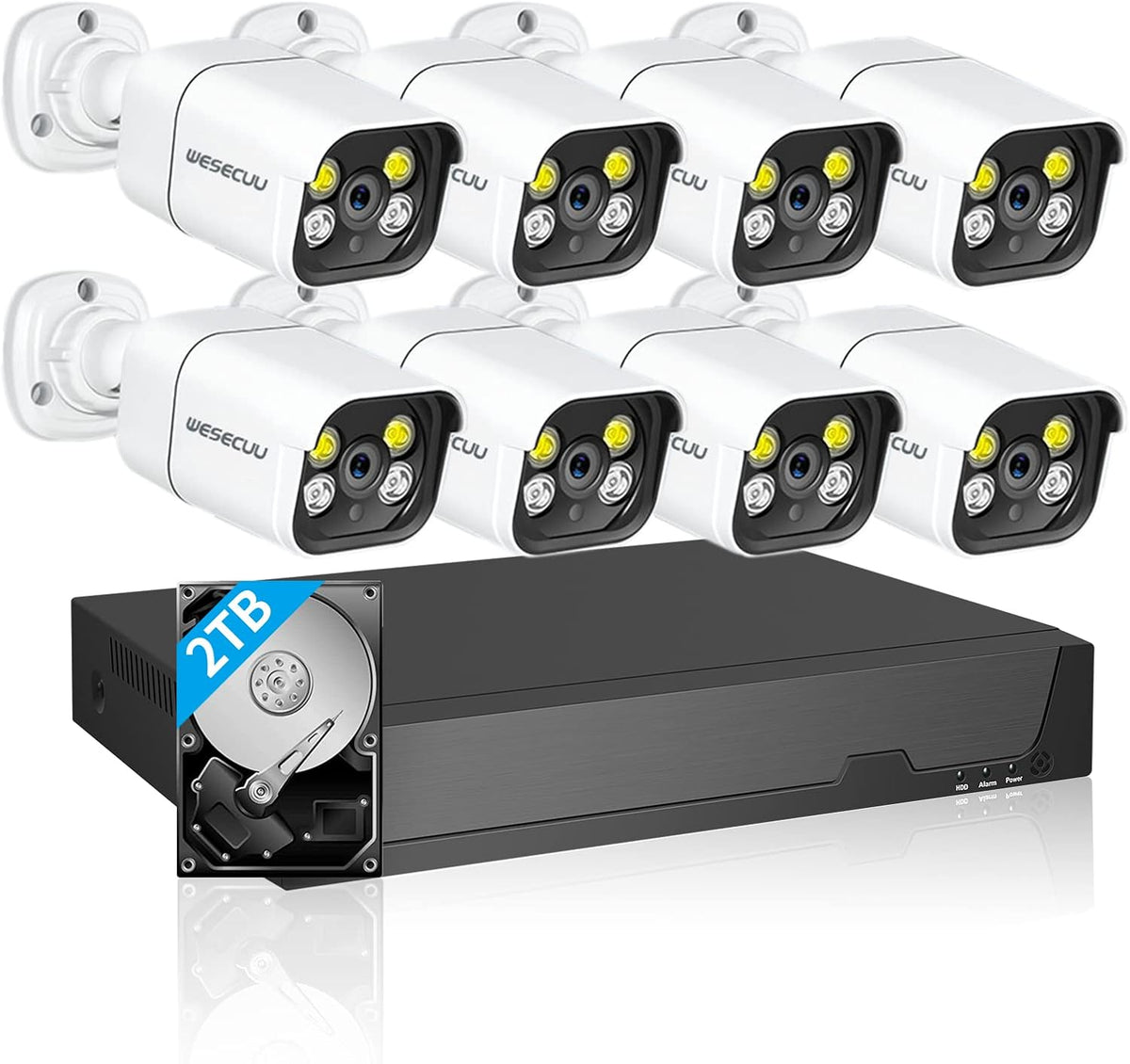 8 Channel 5MP Poe NVR Security Camera System with 2TB Hard Drive N67878