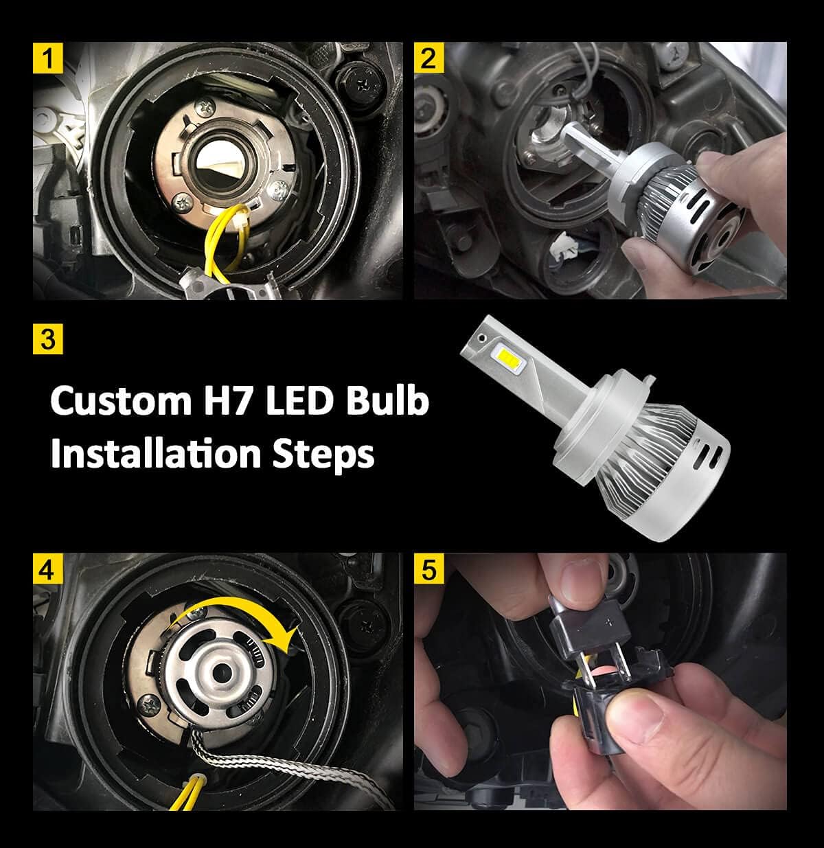 H7 LED Bulbs Conversion Kit 6000K Cool White (2 Pack) M866534