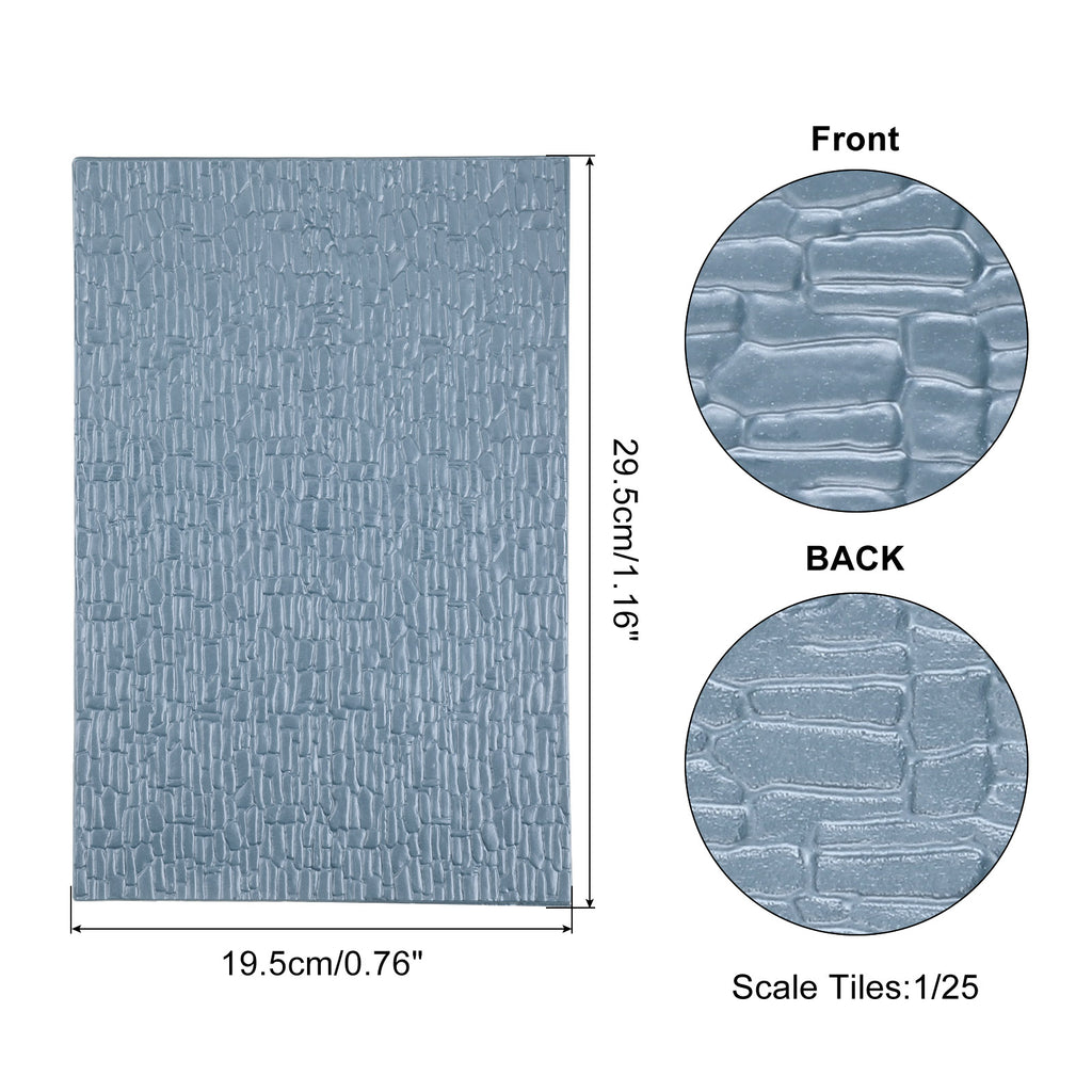 Miniature PVC Roof Tiles Dark Grey Pack of 10 W7446