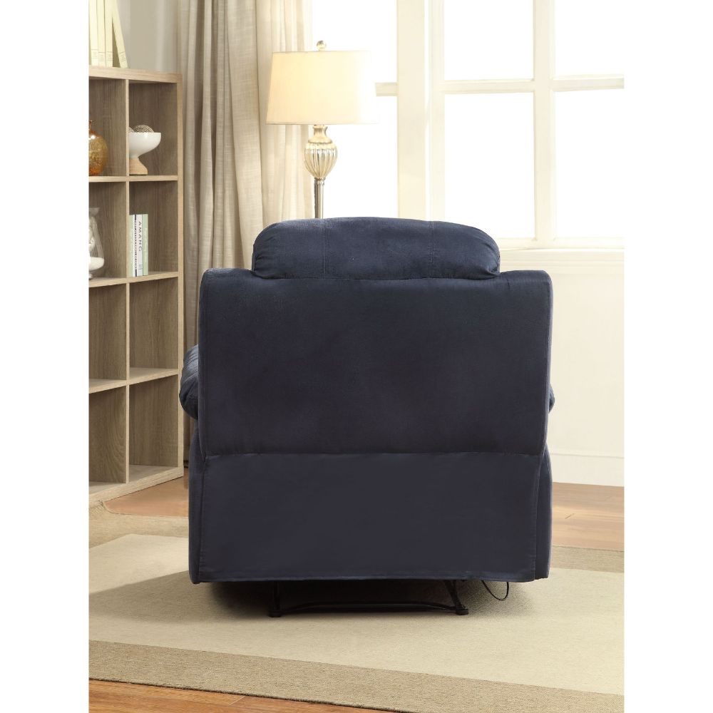 Blue Upholstered Motion Recliner Q41206