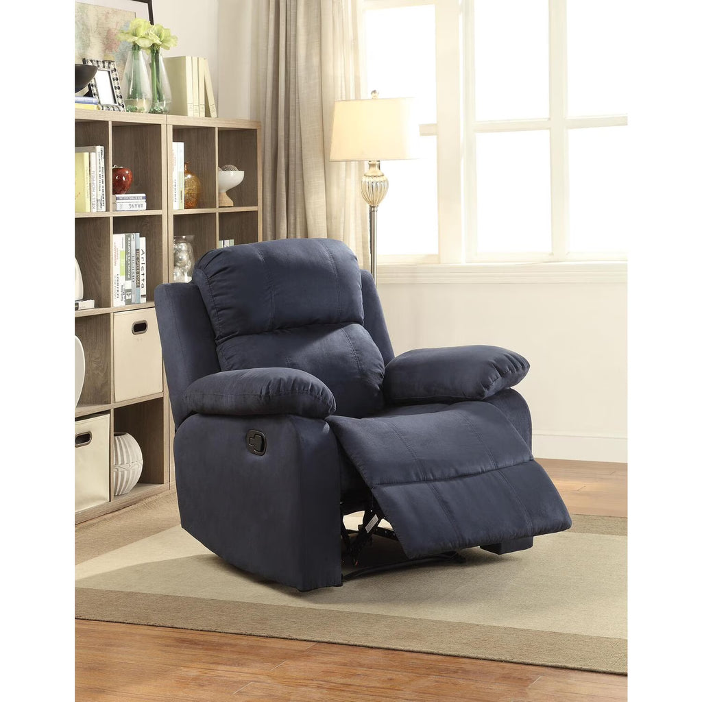 Blue Upholstered Motion Recliner Q41206