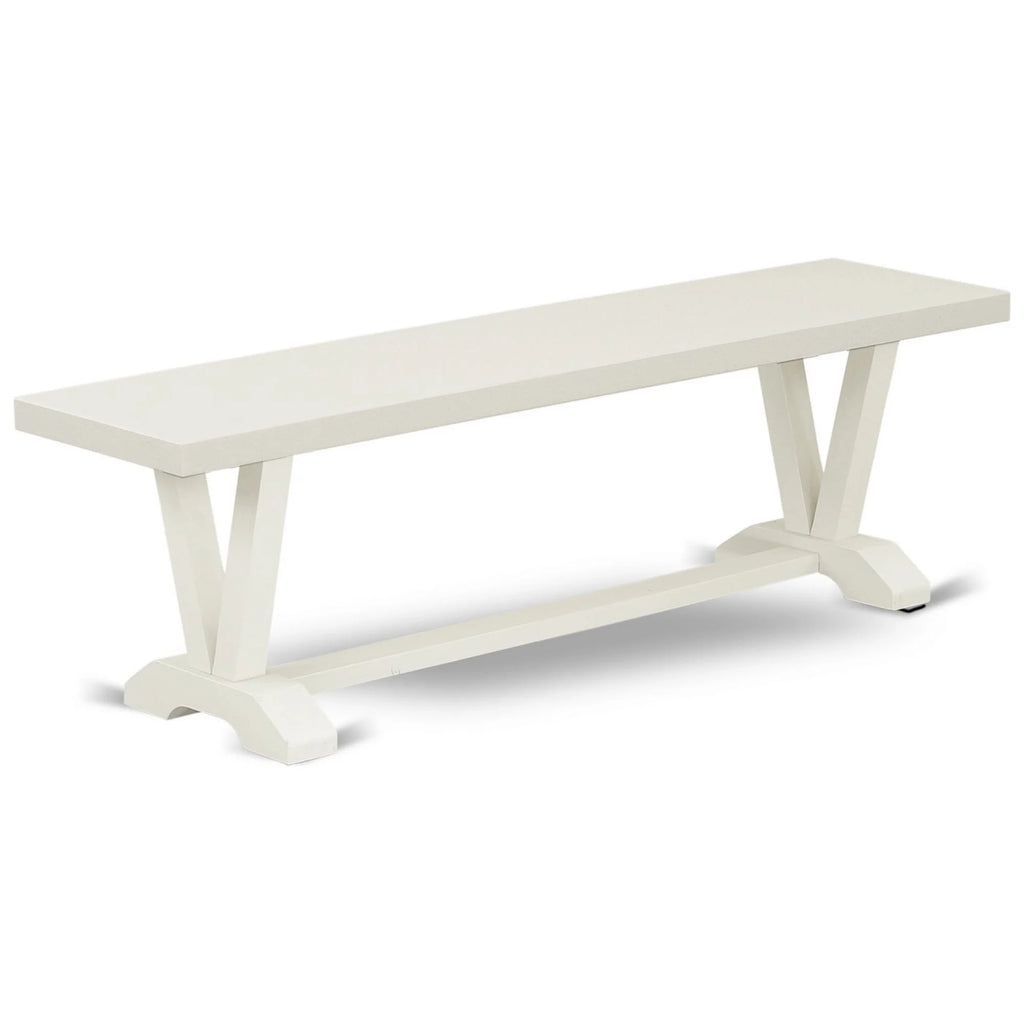 Linen White 3-piece Wood Dining Table Set D24617