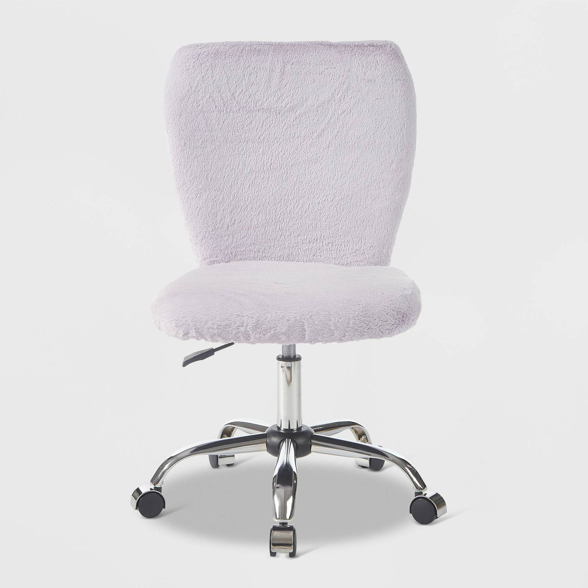 Lavender Faux Fur Rolling Desk Chair H466