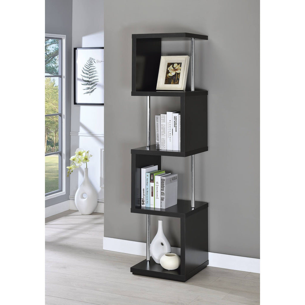 Black 4-Tier Bookcase M232