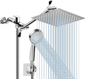 High Pressure Rainfall Shower Head with Handheld Shower Combo, Stainless Steel, Pack of 2 O16459