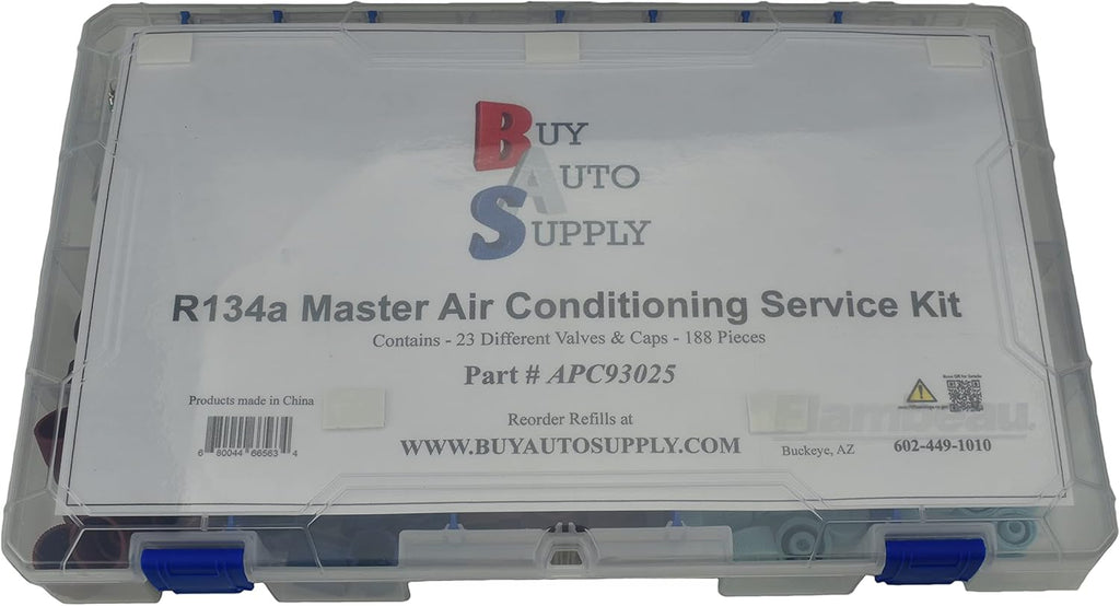 Master R134a A/C Valve Core & Cap Assortment Kit 188 Pieces Pack of 2 Q963308