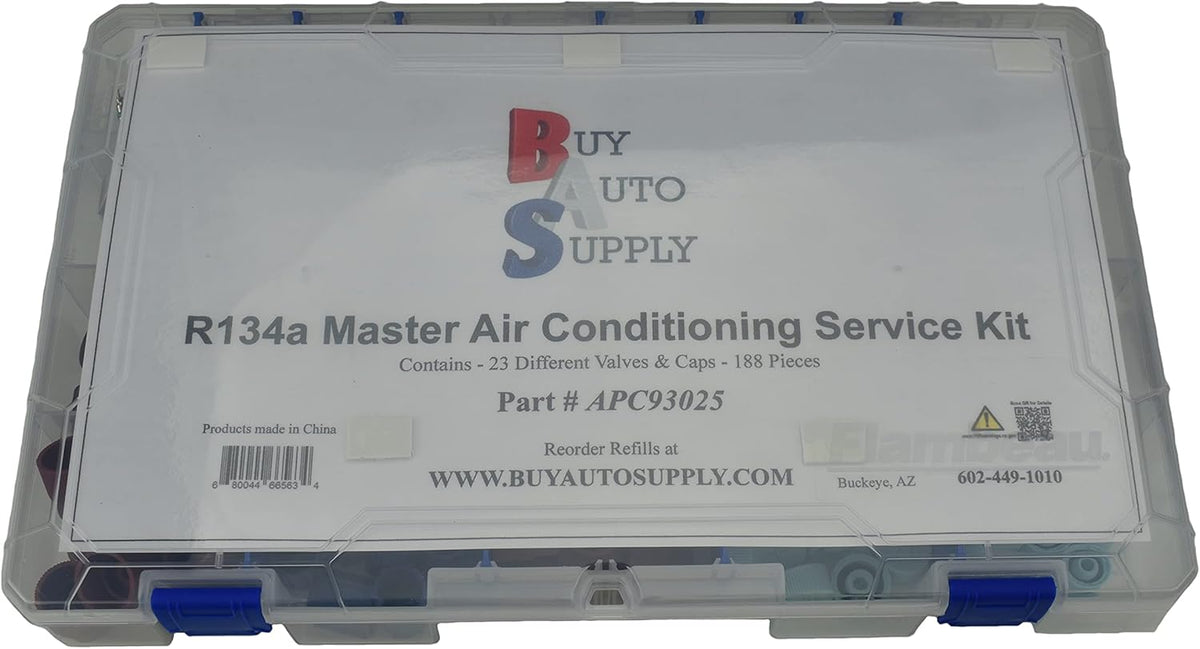 Master R134a A/C Valve Core & Cap Assortment Kit 188 Pieces Pack of 2 Q963308