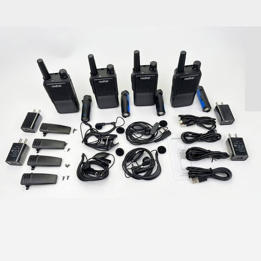 4 Pack Rechargeable Two Way Radio Walkie Talkies X6387