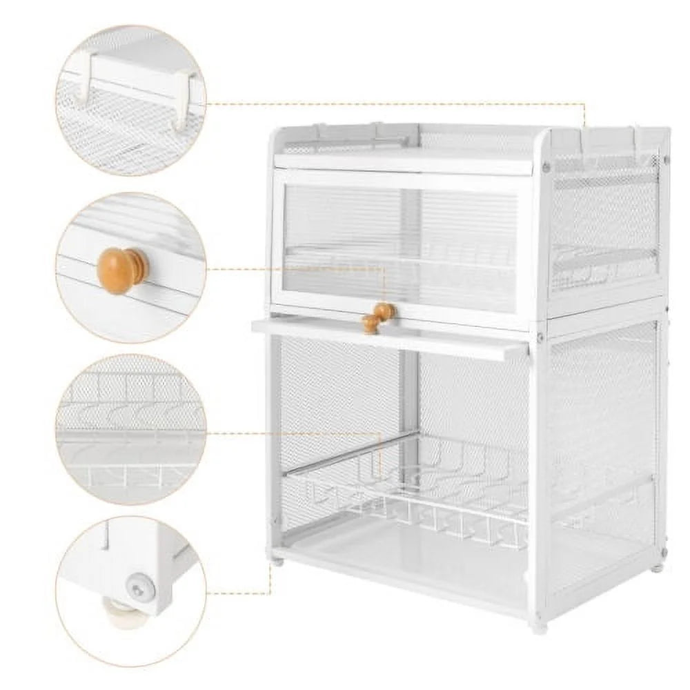 3-Tier Dish Drying Rack with Cutlery Holder D8596
