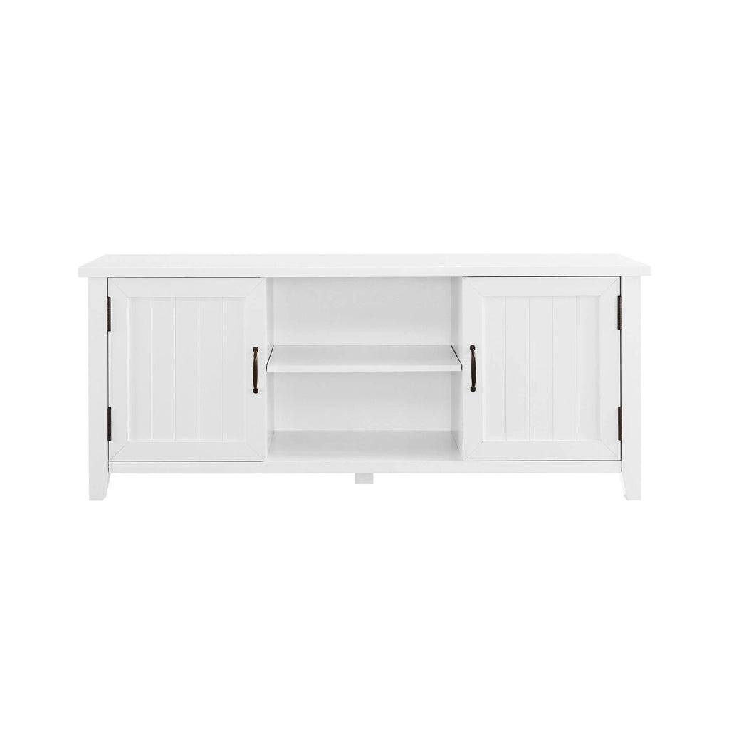 Solid White TV Console I95754