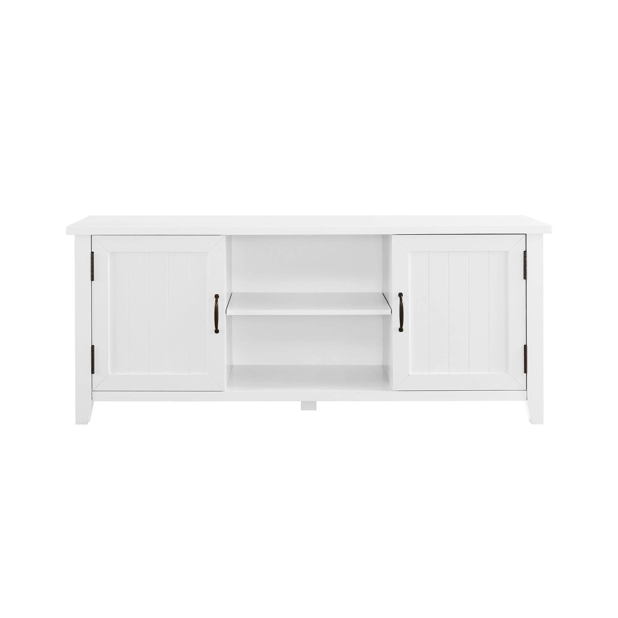 Solid White TV Console I95754