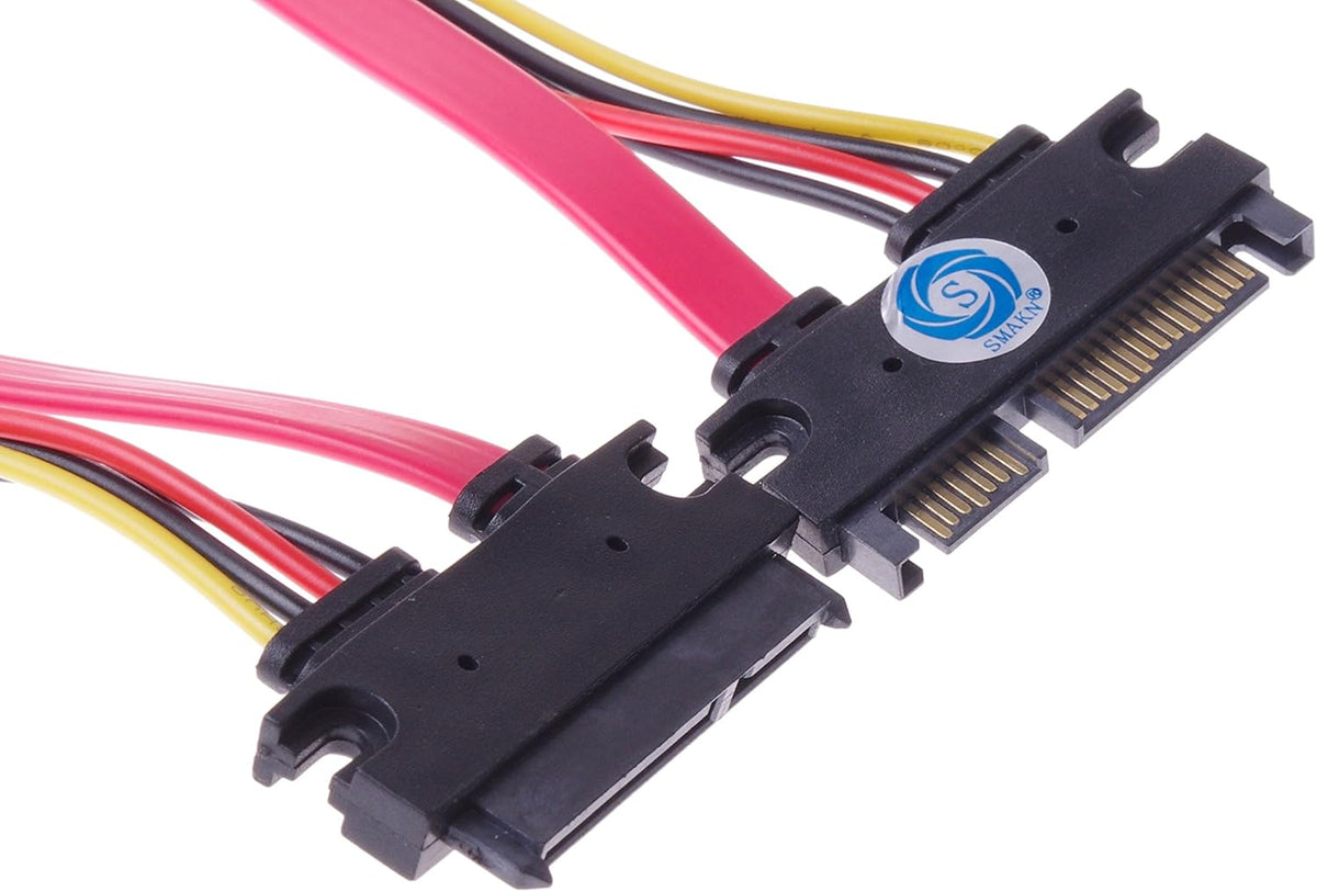22-pin Sata Male to Female Data and Power Combo Extension Cable - 20inch M820