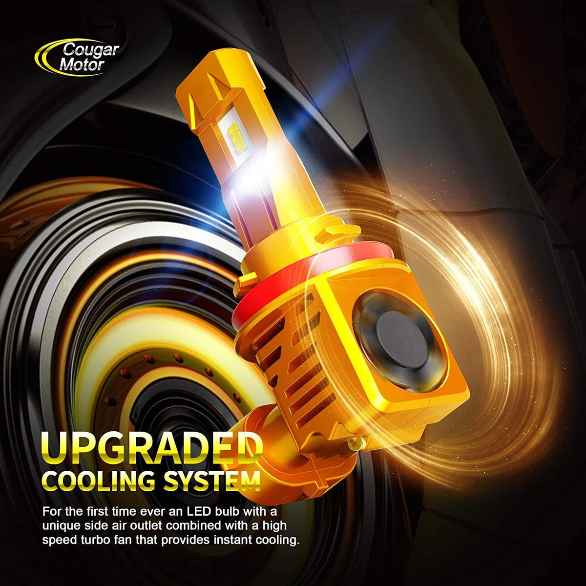 9005 + H11 LED Bulb Combo (2 Sets) 6500K Cool White Conversion Kit E7312