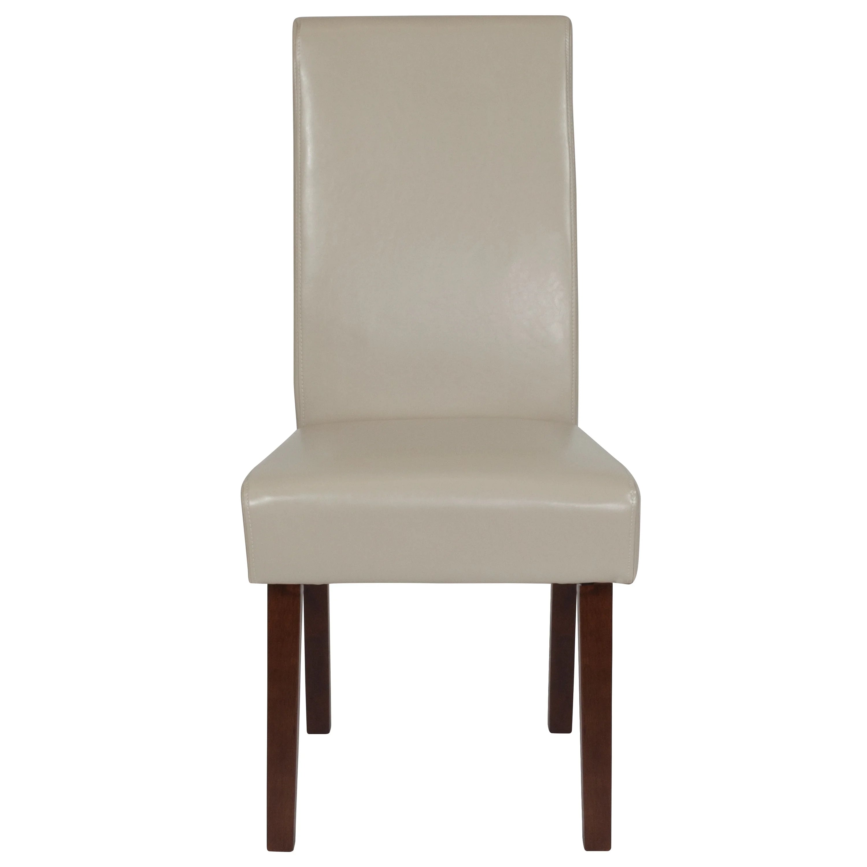 Beige Faux Leather Panel Back Parsons Dining Chair, Set of 4 G5100