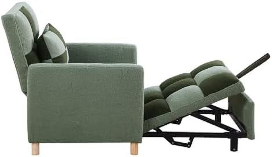 Convertible Sleeper Sofa Chair Bed 3-in-1 Velvet Couch with Pull-Out Bed Gray Q3194