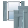 10-3/4x22 x 70x22 PVC Board and Batten Shutters, Peaceful Blue (Per Pair) U166159