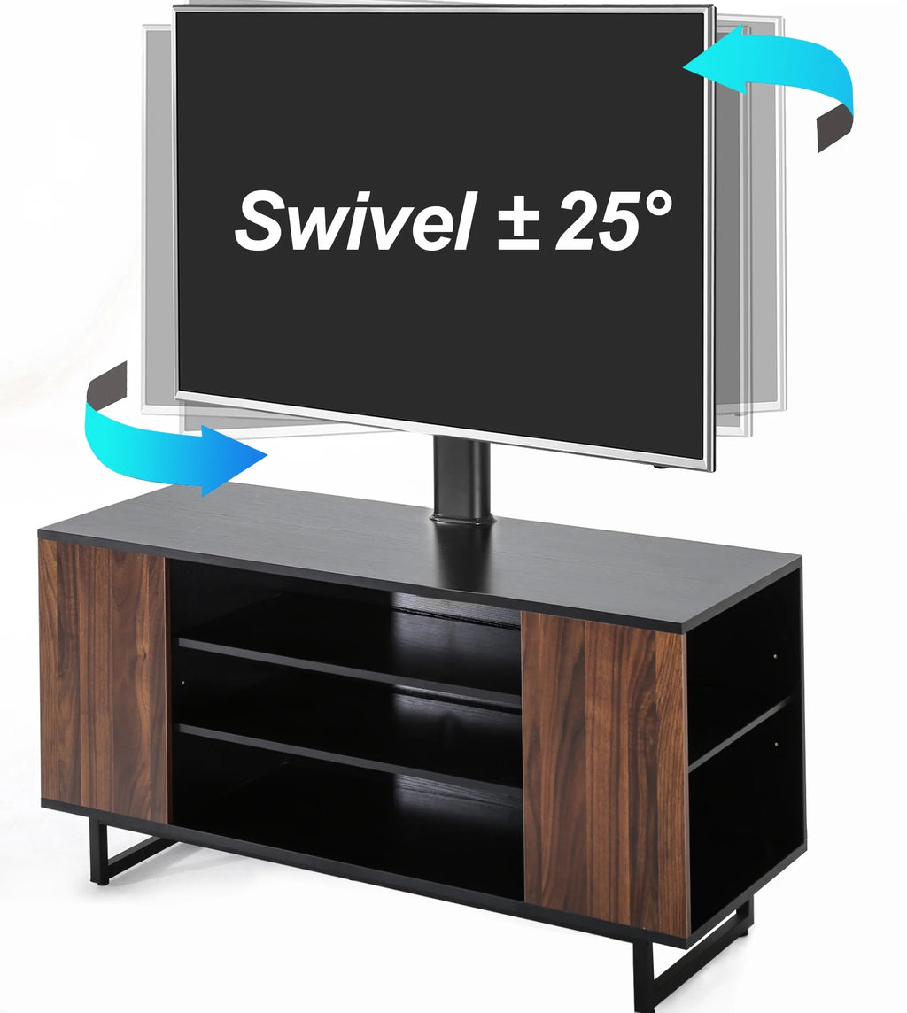 Universal TV Stand Base with Swivel Mount for 32-70 inch Wooden Shelves L695