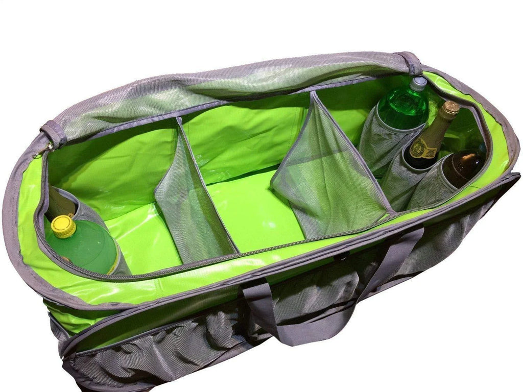 Heavy Duty Trunk Organizer Cargo Bag with Lime Green / Silver N101