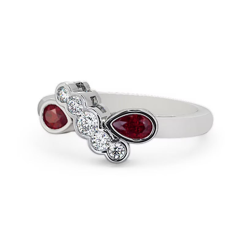 14K White Gold Eternity Band Size 9.5 E93558