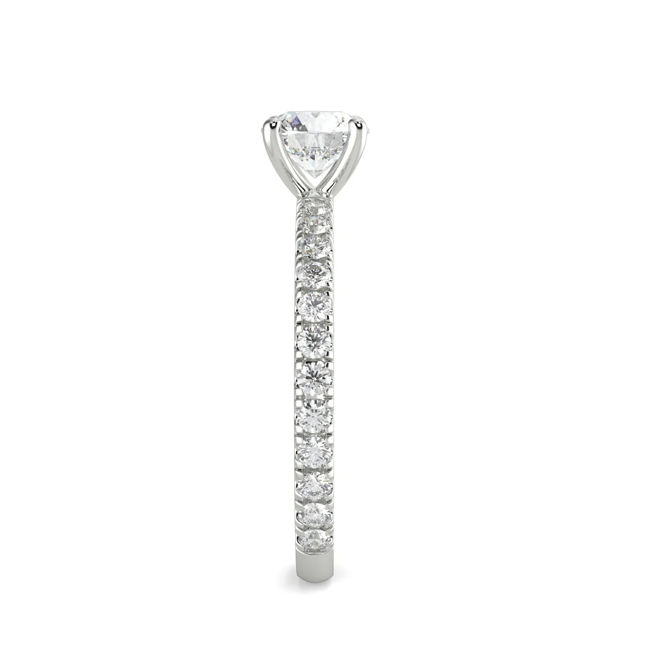 14k White Gold Lab Grown Diamond Engagement Ring I844858