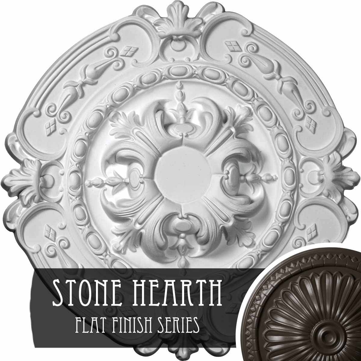 Hand-Painted Stone Hearth Ceiling Medallion H482848