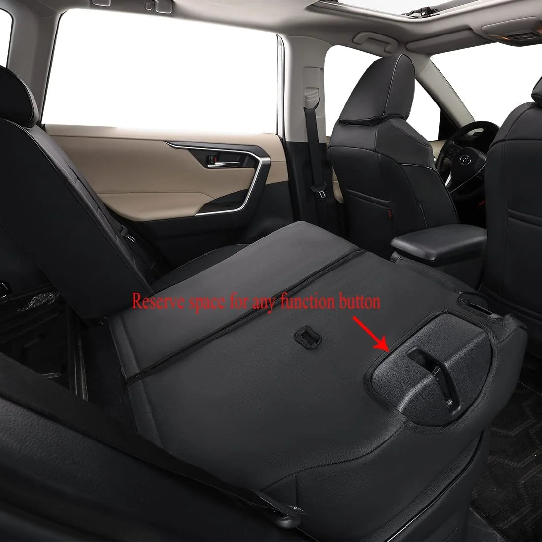 Black Breathable Leather Car Seat Covers Full Set Q256