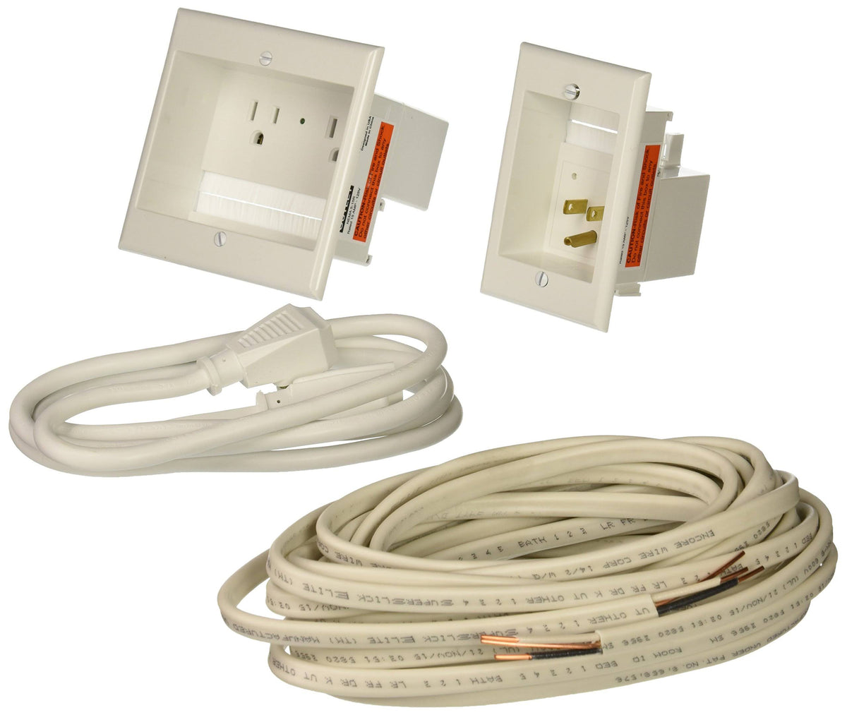Dual In-Wall Cable Management for Wall-Mounted TVs, 24& Romex Cable O873