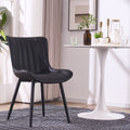 Black Faux Leather Dining Chair V339