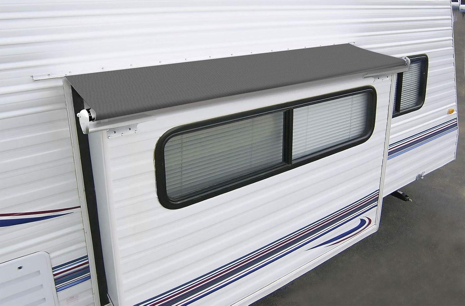 Gray Vinyl 200 Long 47 Extension Slideout Awning V8915