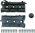 Valve Cover Set with Bolts, Oil Cap, Gaskets, Spark Plug Tube Seals, PCV Valve, Pack of 2 T425