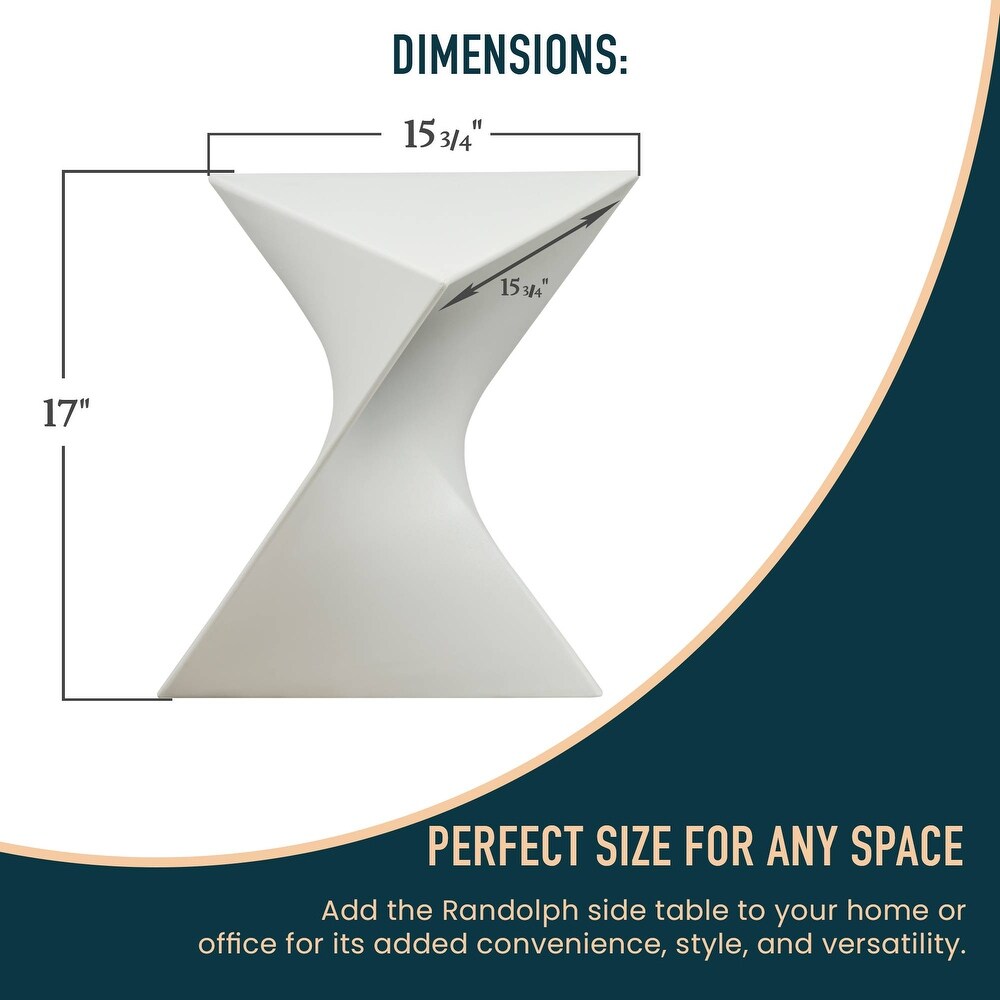 White Triangular Side Table G5179
