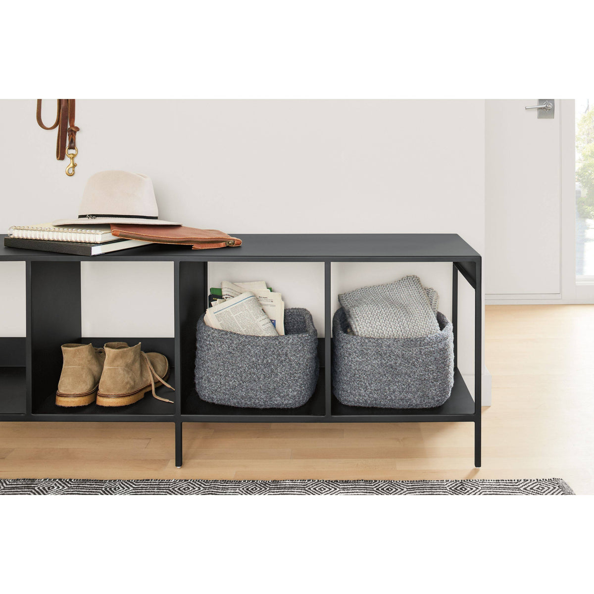 Ocean Blue Slim Cubby Bench L2425