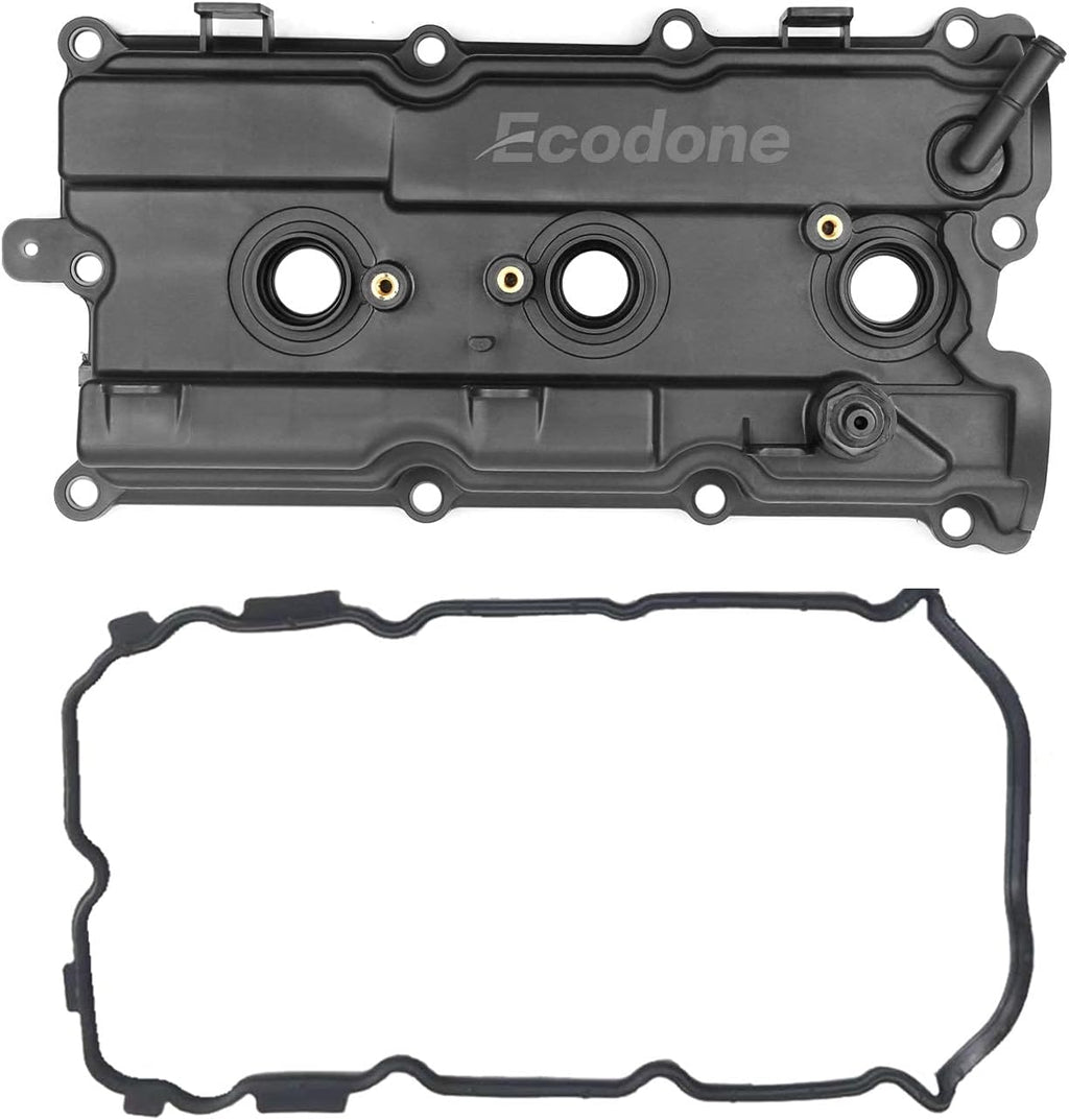 Valve Cover Set with Bolts, Oil Cap, Gaskets, Spark Plug Tube Seals, PCV Valve, Pack of 2 T425