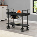 Black Wheeled Bar Cart B975