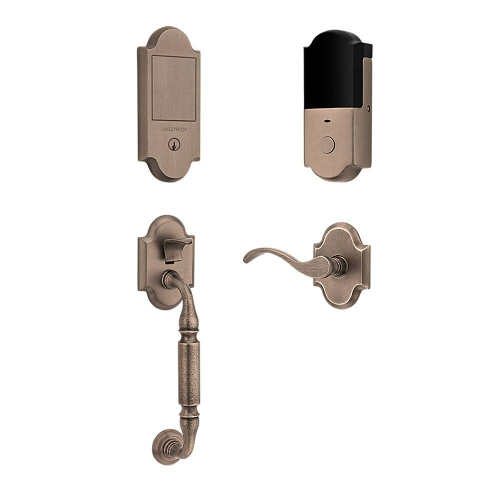 Estate Canterbury Dummy Handleset for Left Handed Doors Distressed Antique Nickel K4064