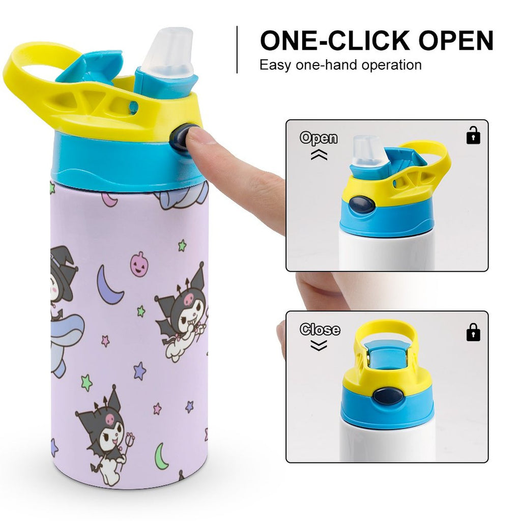 Children's Vacuum Insulated Stainless Steel Water Bottle With Straw C39065