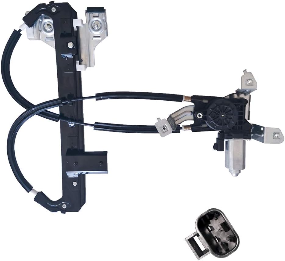 Rear Left Driver Side Window Regulator with Motor Assembly Compatible with 2002-2006 Escalade 2000-2006 Tahoe GMC Yukon Pack of 2 R5242