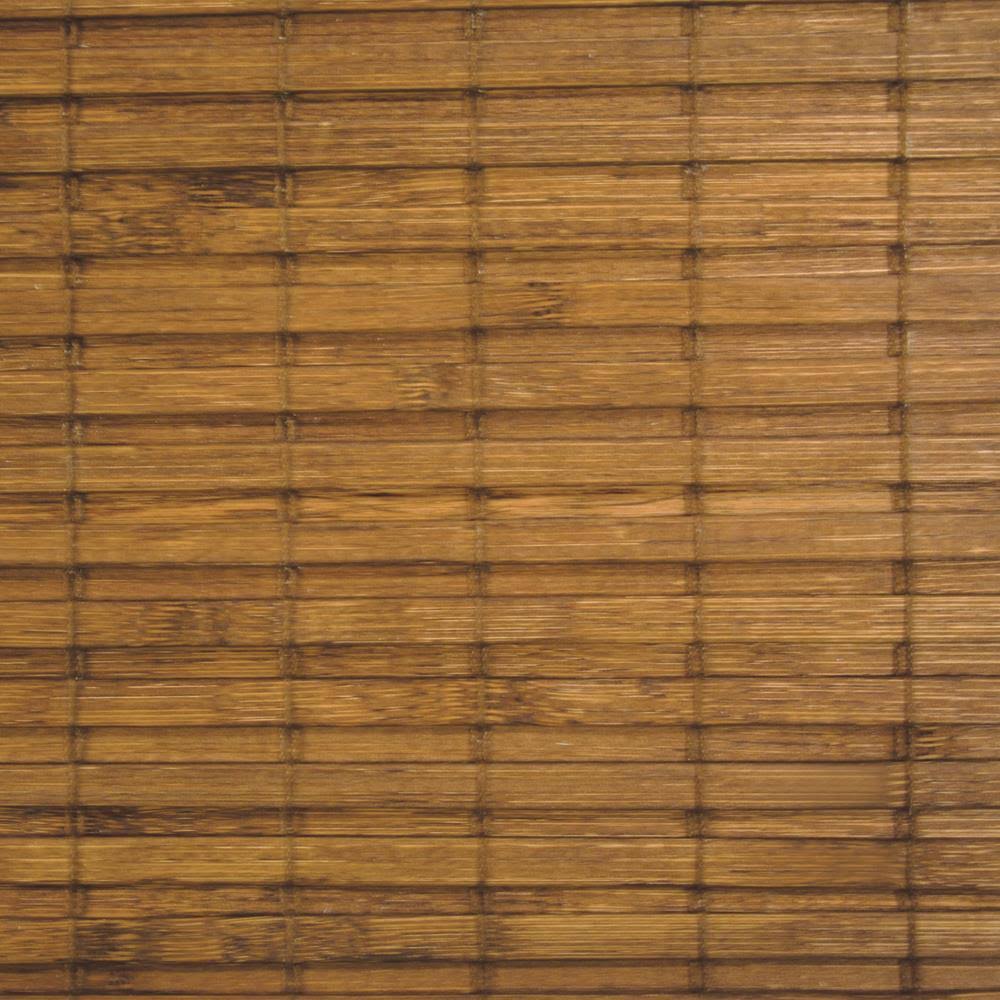Cordless Maple Bamboo Roman Shade with Valance 35 in. W x 64 in. L D349911