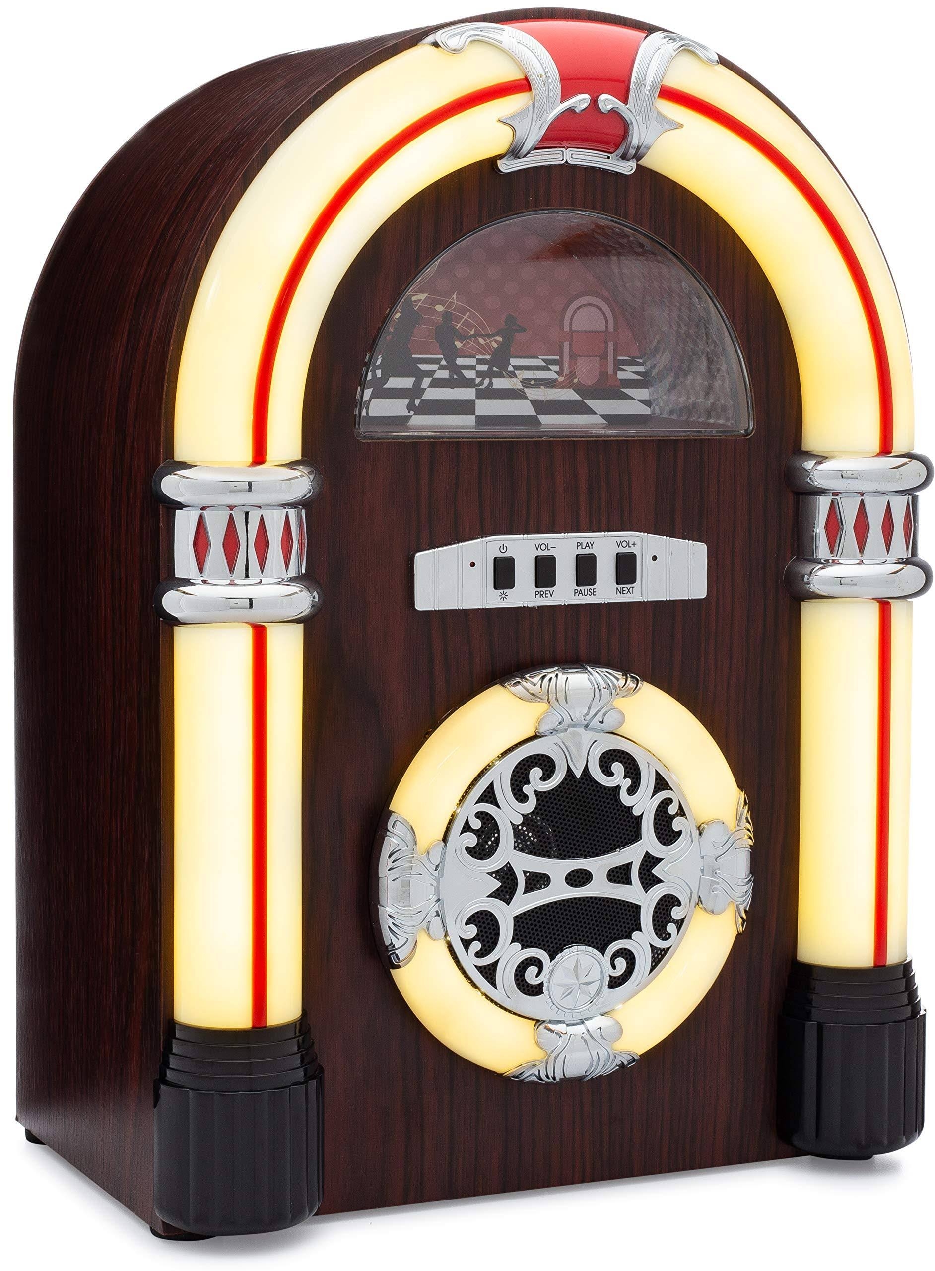 Retro Style Handmade Wooden Jukebox Bluetooth Speaker P153658