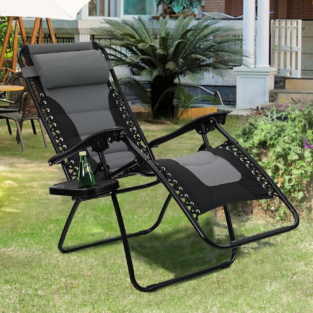 Padded Zero Gravity Chair, Grey X6401