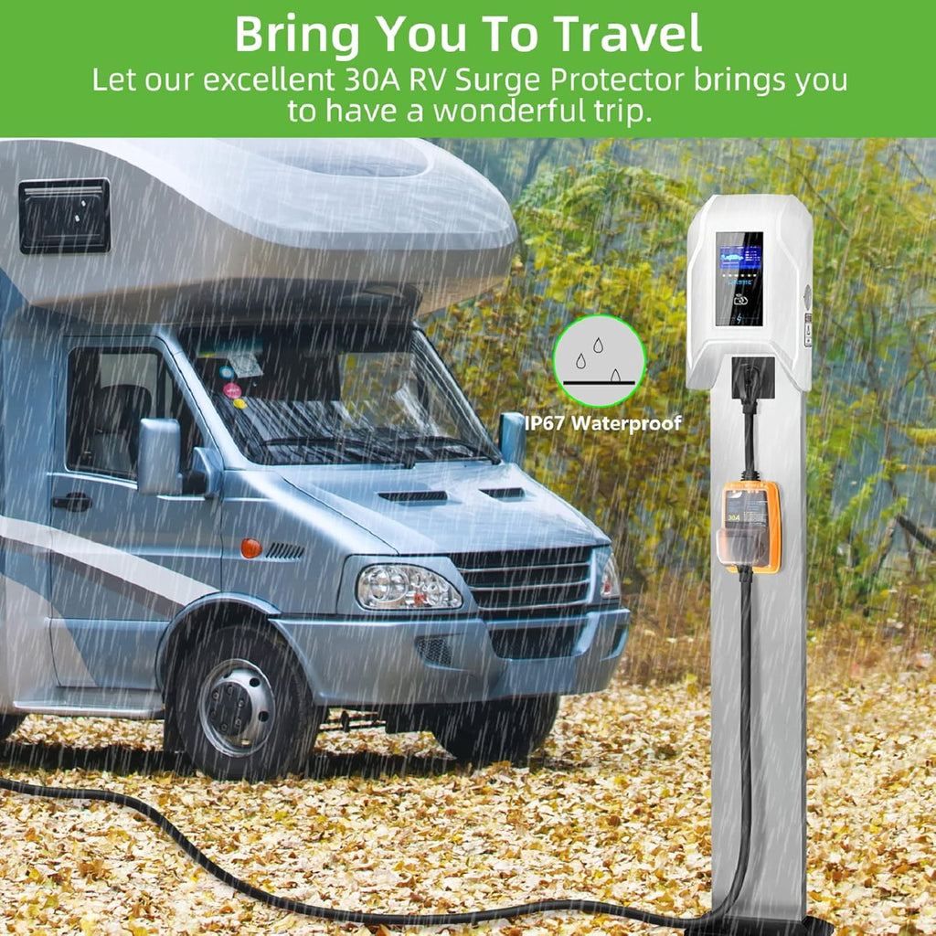 30 Amp RV Surge Protector with Waterproof Cover K2907