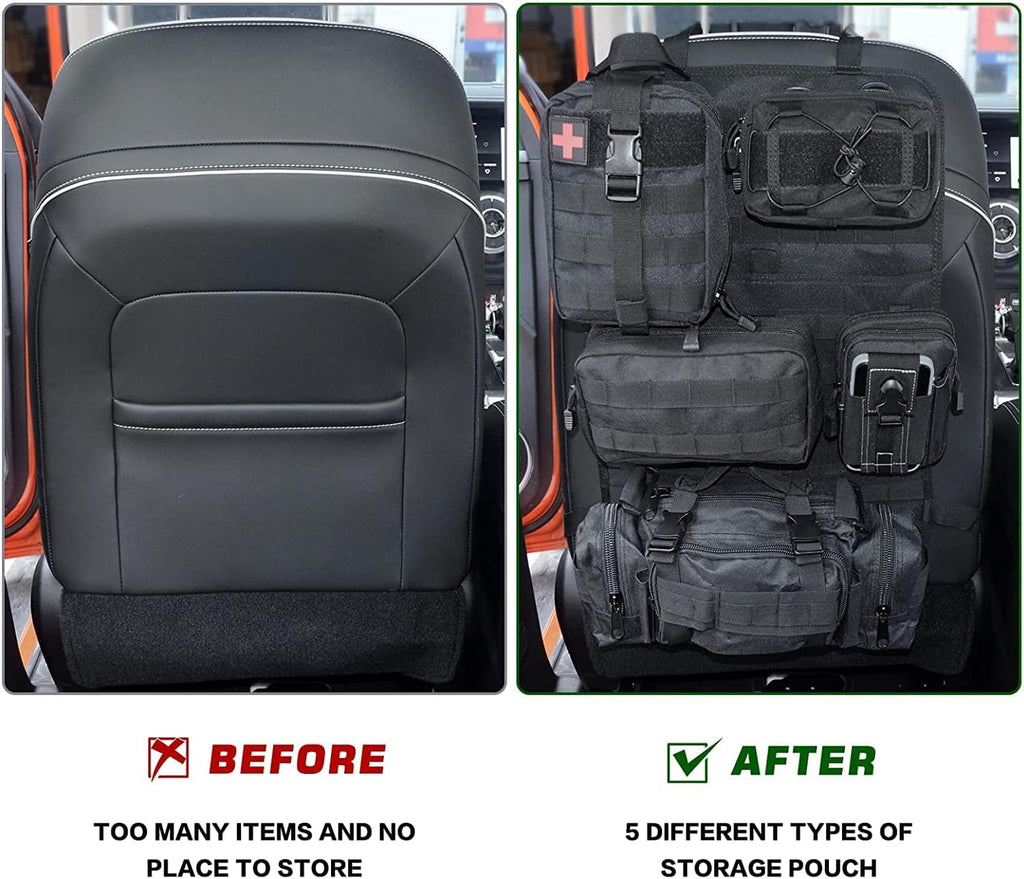 Front Seat Back Storage Bag Organizer with 5 Bags W967