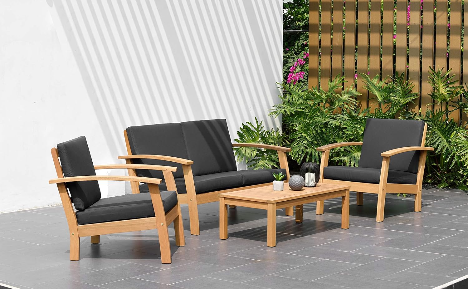 Blue 4-Piece Eucalyptus Conversation Set W144