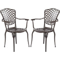 Bronze Decorative Aluminum Outdoor Dining Chairs (2-Pack) G540