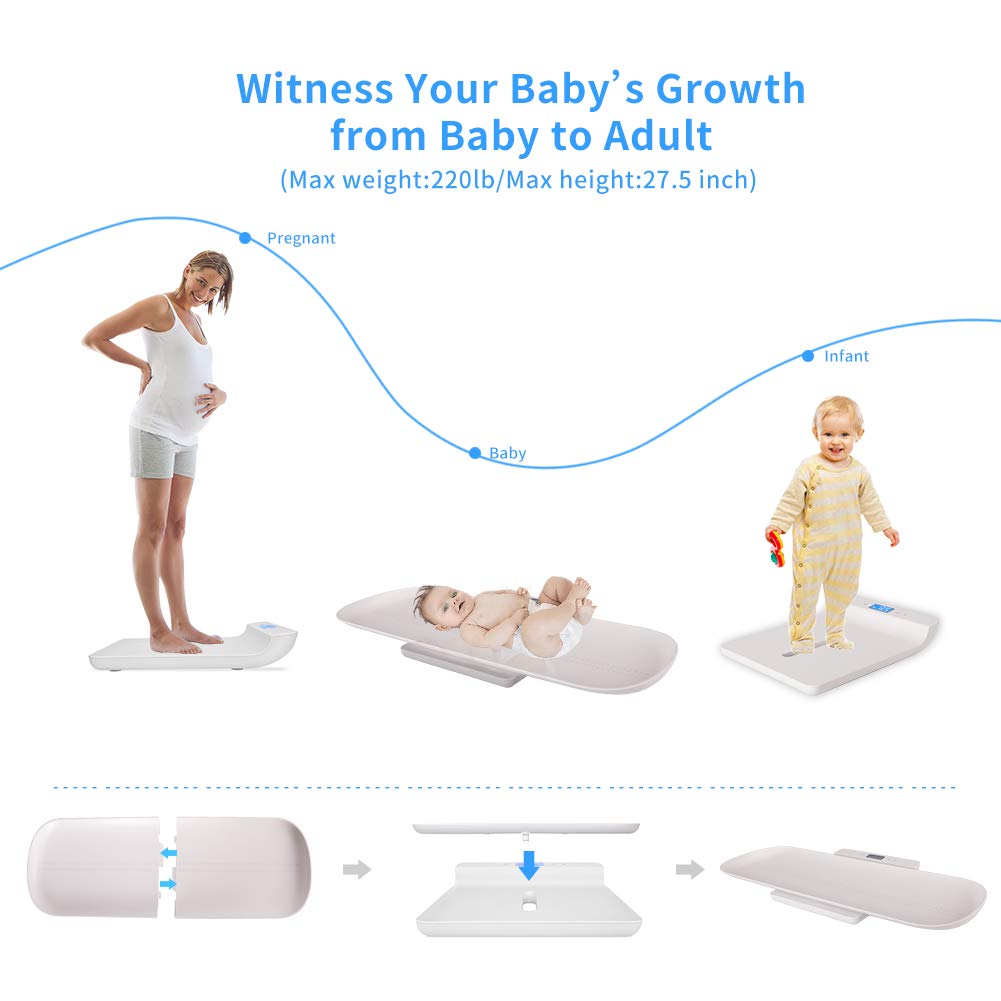 Digital Pet Scale, Infant Scale with Height Track, 220lbs, Pack of 2 G2763